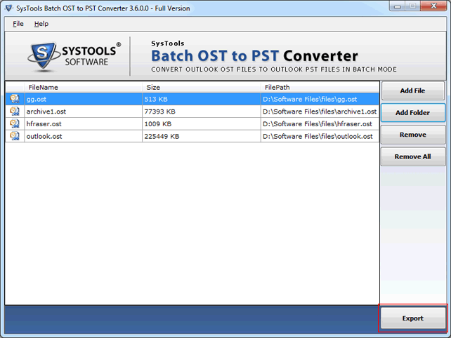 Convert Bundle OST Files into Outlook 3.6