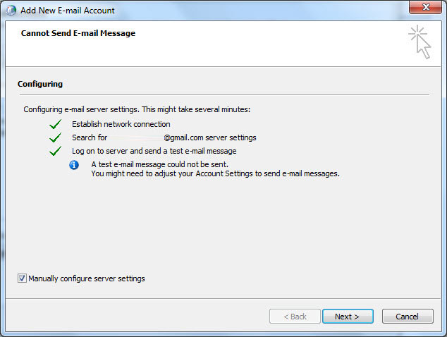 Manually Configure Server Settings